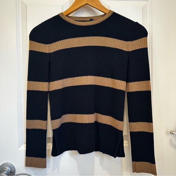 SOLD! on eBay S MAX MARA Label-cut Virgin Wool Stripe Sweater&Skirt SET Size:US4 - Picture 3 of 16